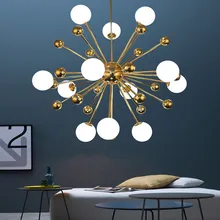Современный Лофт арт стиль люстра в форме одуванчика Творческий золотой теплый спальня ужин Гостиная Бар G4 подвесной светильник