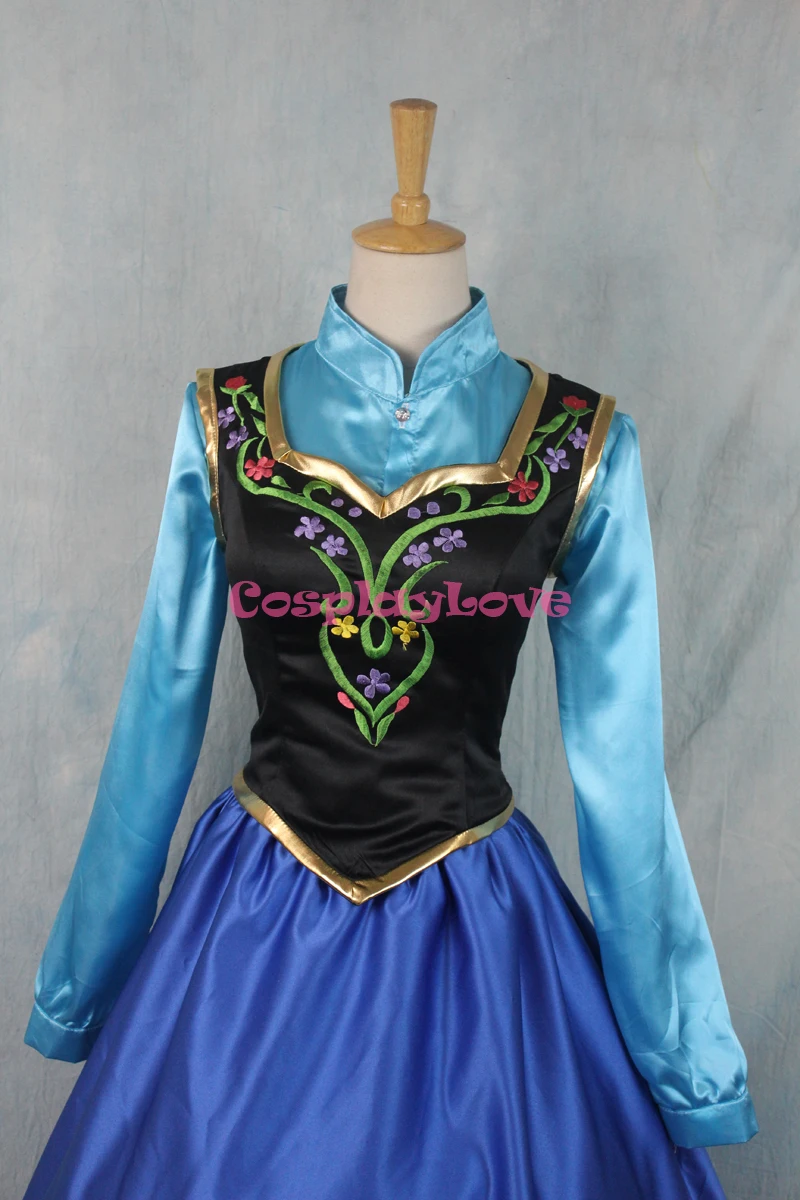 CosplayLove Princess Anna Elsa Princess Dress Princess Anna Costume Adult Snow Grow Princess Anna Cosplay Costume For Halloween  (5)