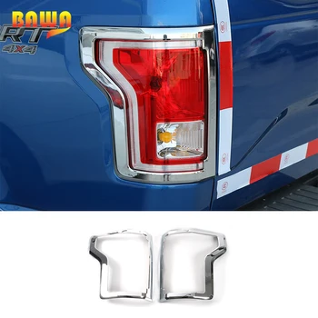

HANGUP Chrome ABS Car Exterior Rear Tail Light Lamp Cover Trim Decoration Stickers For Ford F150 2016 Up Car Styling