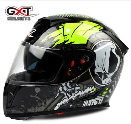 Новое прибытие gxt 358 Анти-туман объективами анфас helemt Capacete Cascos мотоциклетный шлем motoqueiro электрический автомобиль Детская безопасность шлемы - Цвет: Black green