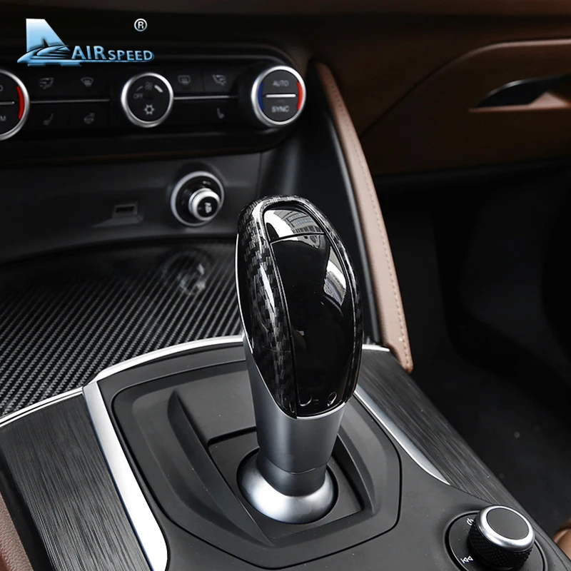 Скорость полета ABS для Alfa Romeo Giulia Марка Alfa Romeo Giulietta Stelvio аксессуаров из углеродного волокна Шестерни Цельнокройное Ручка двери Крышка отделка Стикеры