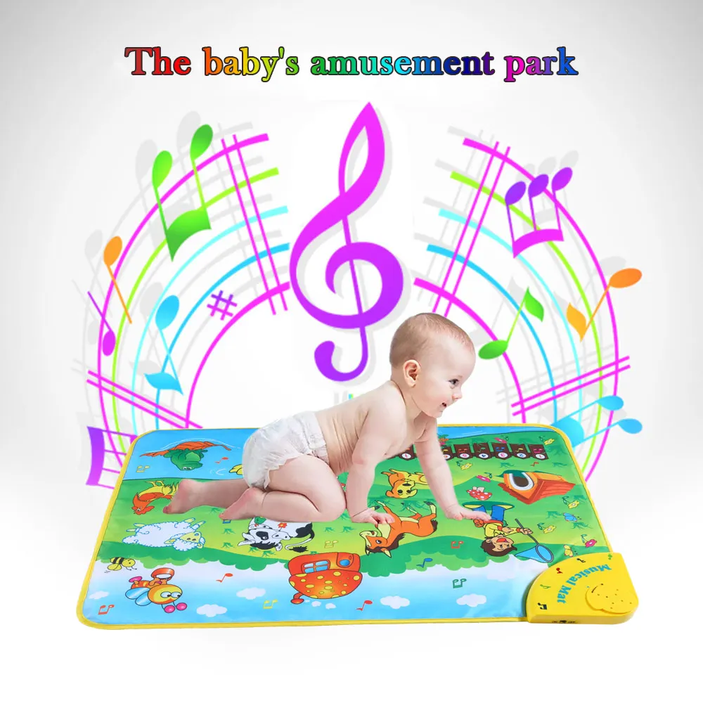 

Musical Learning Mat Colorful Animal Farm Flash Play Mats Baby Toys Music Carpet Blanket Touch Toy for Baby Kids 71 * 49 CM