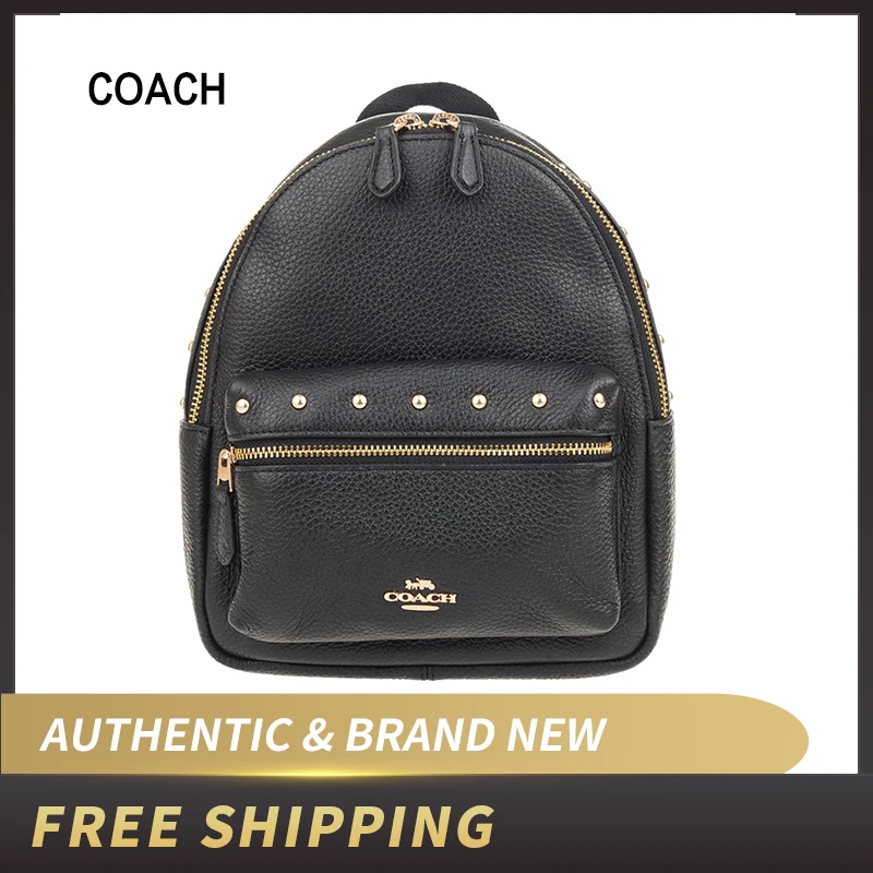 COACH Pebble кожаные шпильки мини-рюкзак Charlie F45070