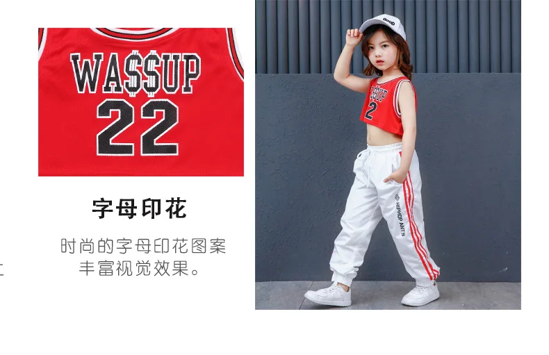 New Korean Style Hiphop Dance Clothes for Children Kids Girls Modern Ladies Women Jazz Hip Hop Pop Costume Suit Street Dancewear