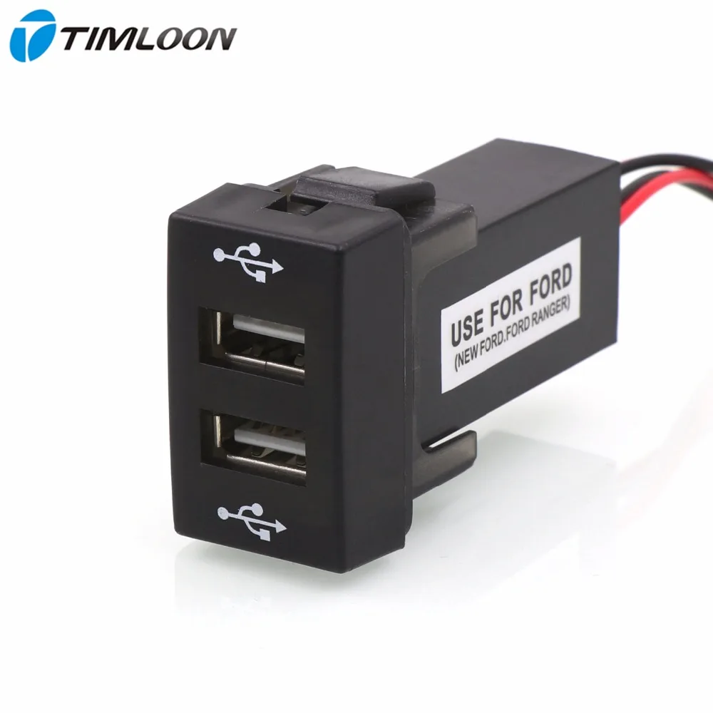 Специальный 5 в 2 1 А 2X USB порт для зарядки Ford Ranger MP3 MP4 смартфона PAD iphone планшета ПК