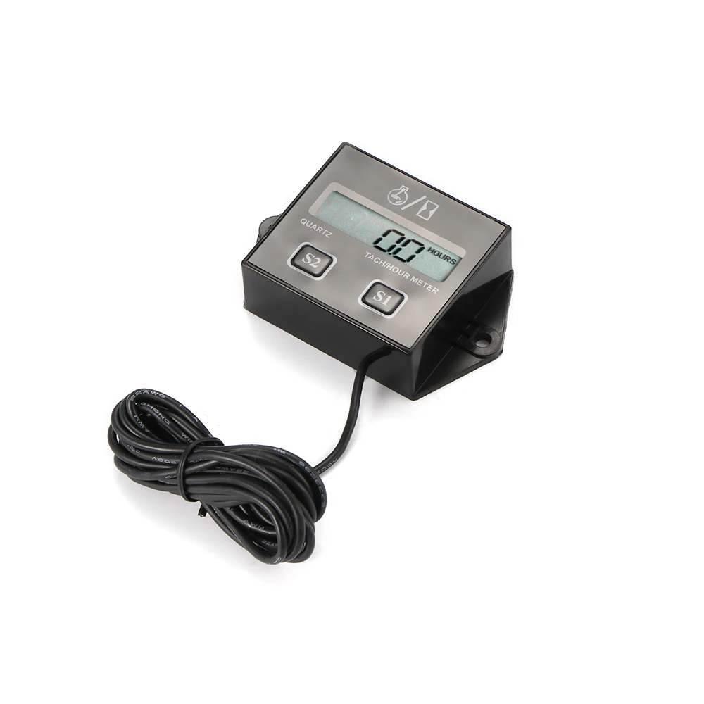 Newest Digital Engine Tach Hour Meter Tachometer Gauge Inductive