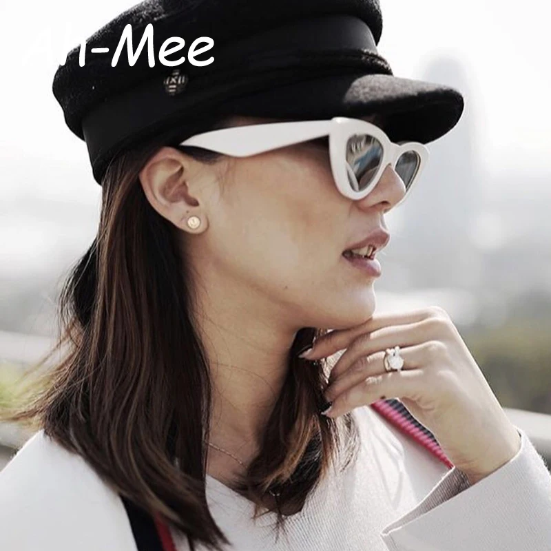 

Vintage Cat Eye Sunglasses Women Retro Thick Frame Sun Glasses Brand Designer Shades For Female Cateye Women's oculos UV400