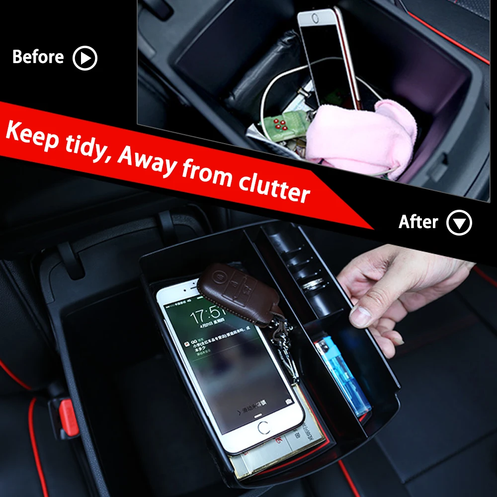 Car Accessories For Kia Sportage KX5 4 QL 2016 2017 2018 AT LHD Car Central Armrest Box Storage Container Organizer Holder Case