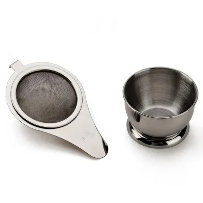 

[GRANDNESS] Lipin Stainless Steel Mesh Tea Strainer & Stand Boling Stainless Steel for Tieguanyin ,milk Oolong Tea Green Tea
