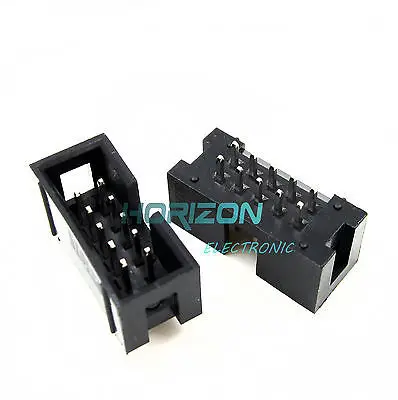 

50pcs 2.54mm 2x5 Pin 10 Pin Straight Male Shrouded header IDC Socket