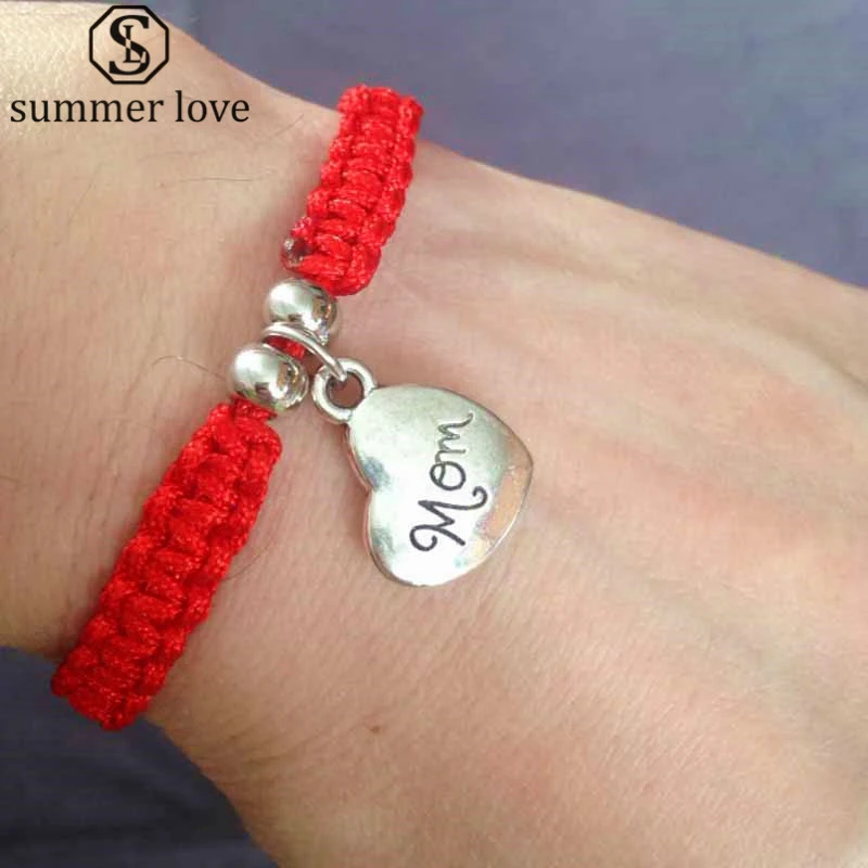 Pulsera de hilo rojo chino con letras para madre y mujer, brazalete de la  suerte, amuleto, regalo de joyería|gift for mother|charm braceletbracelet  jewelry - AliExpress