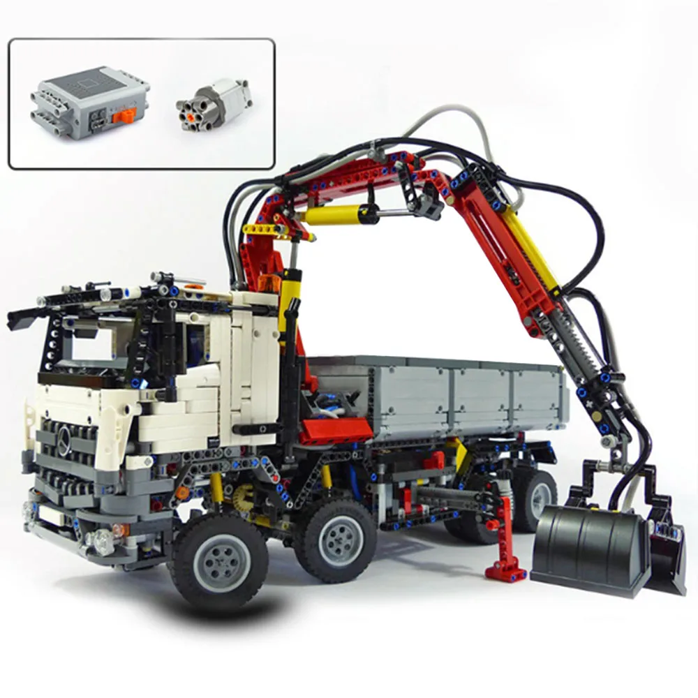 

Lepin 20005 technic series Arocs Model Building blocks Bricks Compatible with 42043 Funny Toy for Children 3245pcs Walkie Talkie