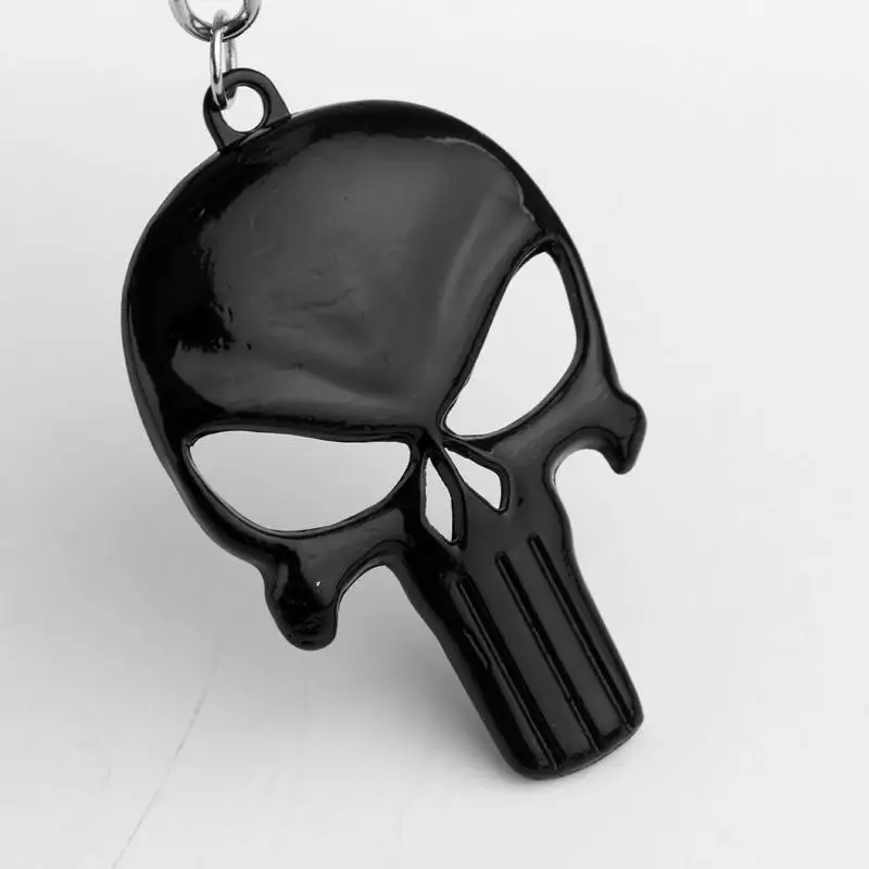 Dongsheng el Punisher llavero cráneo Punisher esqueleto llavero Películas llavero para las mujeres hombres Llaves para coches joyería regalo de 50