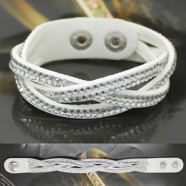 Ladies Woven Leather Bracelet,Charm Bracelet,14 Colors,fashion bracelet,fashion jewelry,leather bracelet