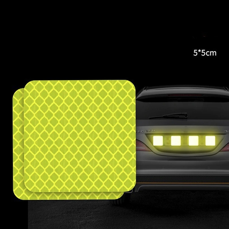 Auto Exterior Universal Safety Warning Mark Reflective Tape Motorcycle Bike Helmet Super crystal lattice reflective Car Stickers