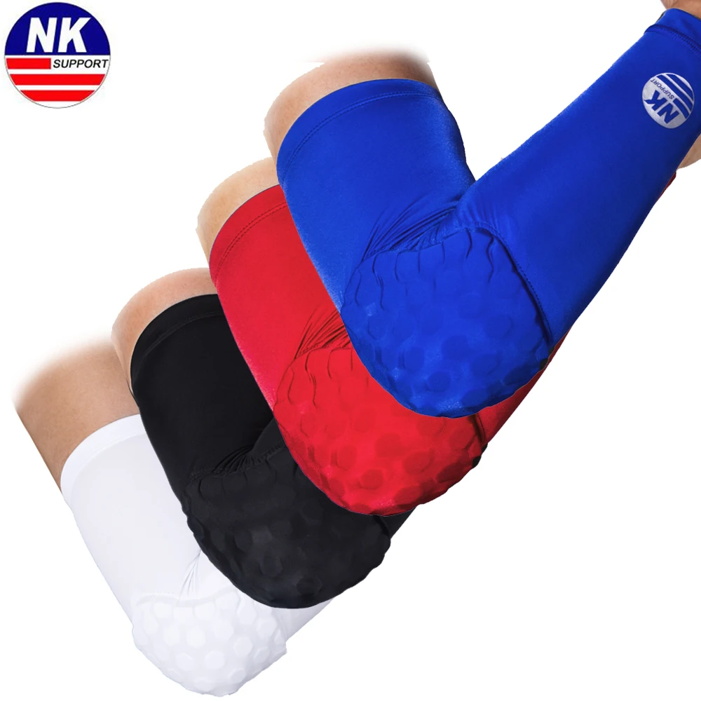 

NK SUPPORT 1 PCS Arm Pad Protector Gear Crashproof Basketball Arm Sleeve Support Adult Child Sport Safety Honeycomb Elbow Pad