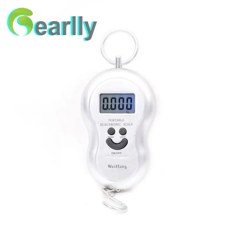 

Nice 50kg 10g Portable Electronic Scales Hanging Scale Fishing Hook Pocket Weighing Balance with LED Light