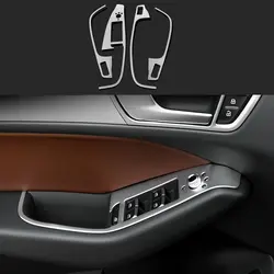 4 шт. Сталь дверной подлокотник окно подъема декоратора Панель Накладка для Audi Q5 09-17