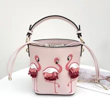 AEQUEEN розовые роскошные женские Ручные Сумки из искусственной кожи женская сумка-мешок с Фламинго женские сумки через плечо дизайнерские сказочные сумки и кошельки