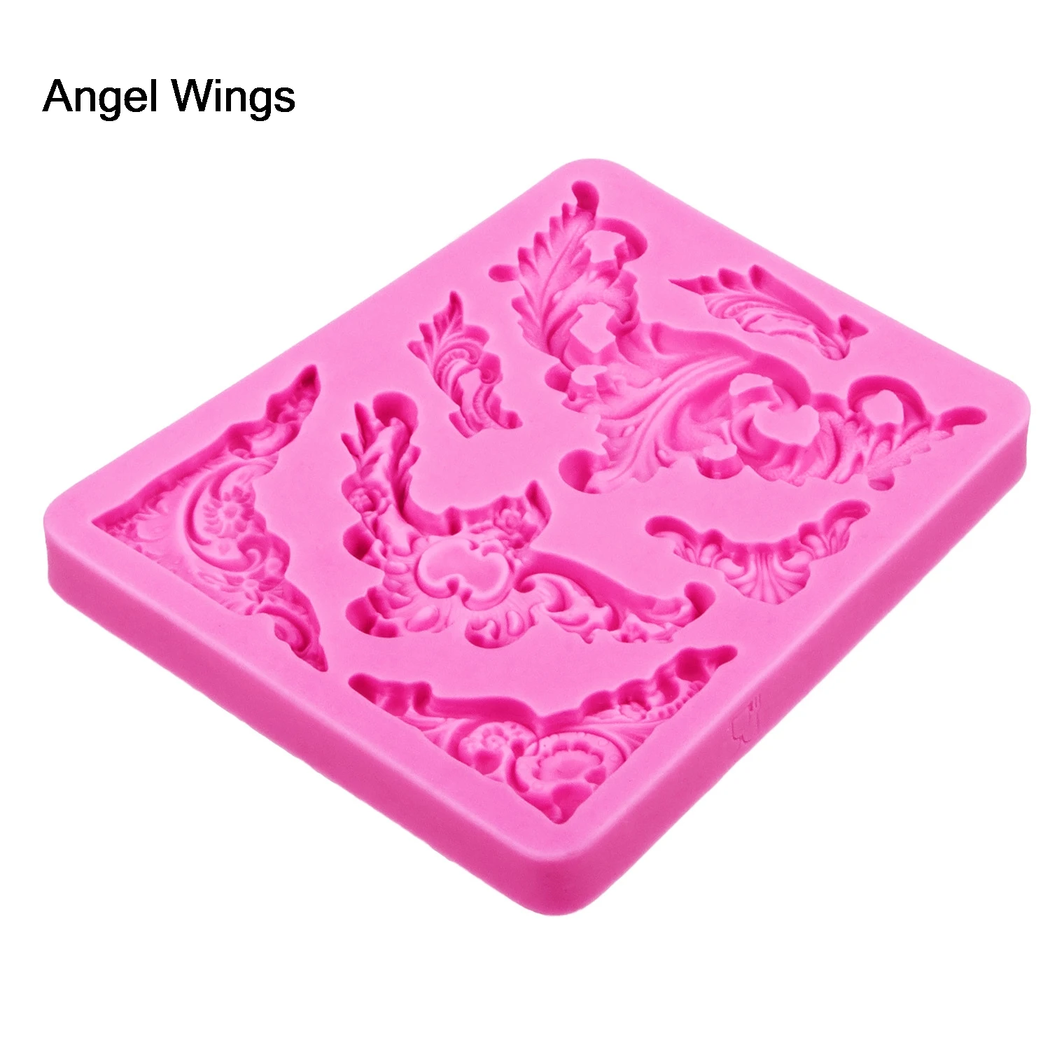 Angel Wings пищевая 3D форма для помадки силиконовая торта кружевная полимерной глины