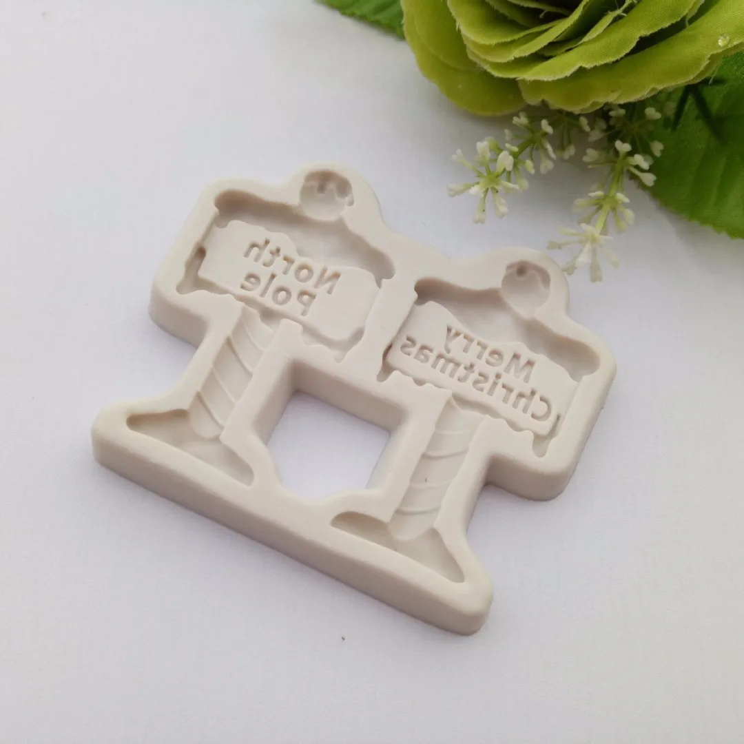 JX-LCLYL Silicone Merry Christmas Fondant Cake Mold Cake Decorating Sugarcraft Mould New