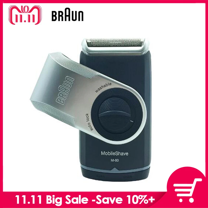 Braun Electric Razor Shavers M60 Mobile Shave Portable Washable Safety