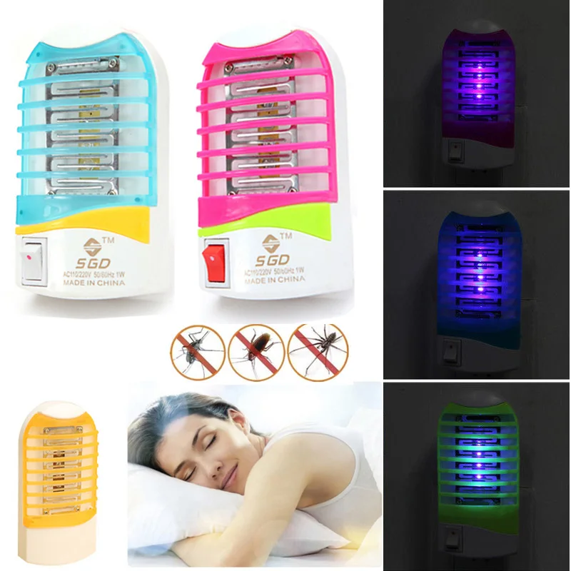 220V EU Plug Led Socket Electric Mini Mosquito Killing Lamp Mosquito