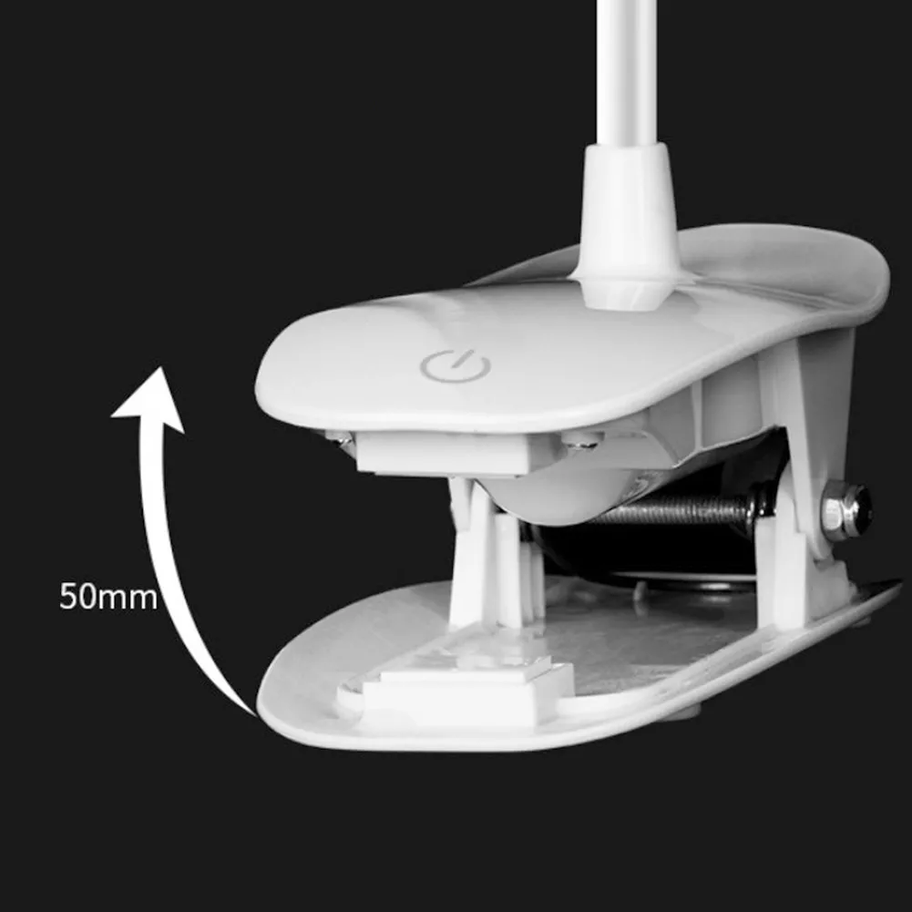 Прикрепляемая перезаряжаемая лампа для студентов 20 светодиодный складной прикроватный светильник для спальни с зарядкой от usb настольная лампа с зажимом для чтения книг ночной Светильник