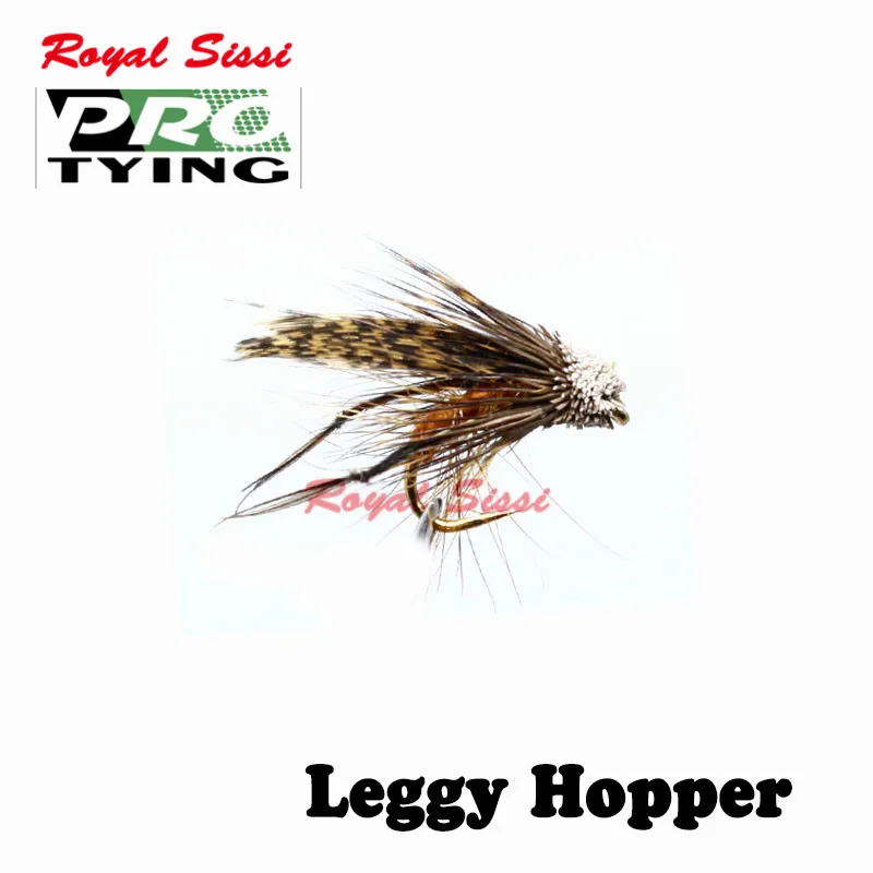 

Royal Sissi hand tied 4pcs/box 10# pulling hopper muddled flies leggy artificial fly deer hair floating PRO fly fishing flies