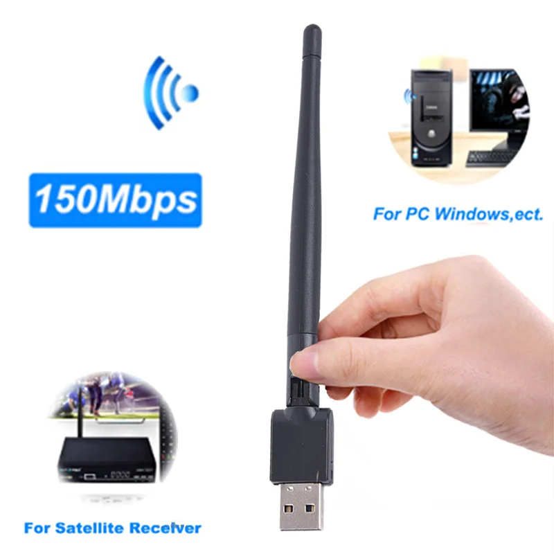 Мини-usb Wi-Fi высокоскоростной адаптер Wi Fi Ethernet MT7601 150Mbp приемник USB Wi-Fi Беспроводной 802.11n/g/b для DVB S2 DVB T2 декодер