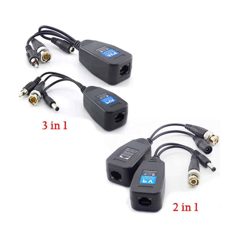 Высокое качество 1CH пассивный RJ45 CCTV мощность Видео Аудио балун приемопередатчик