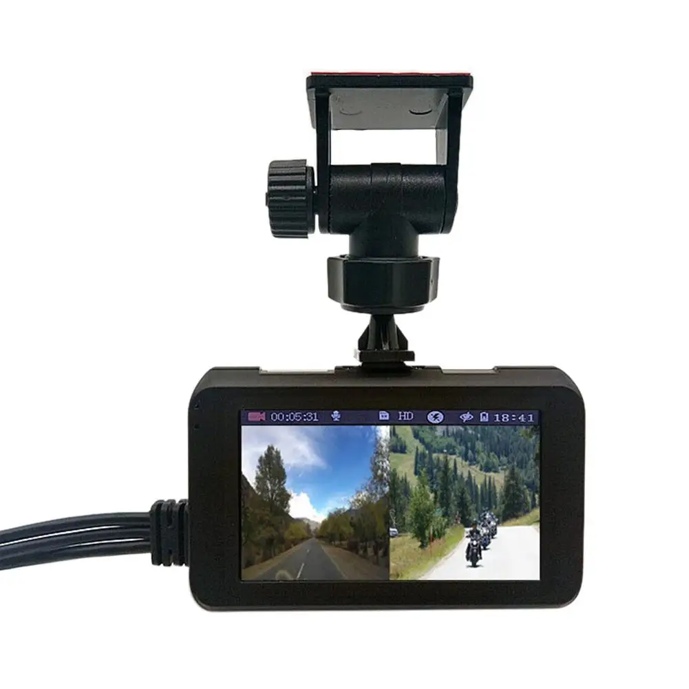 

New Motorcycle DVR Dash Camere Recorder Vehicle Recorder Front Rear Dual Camera Hidden Recorder Car Accessories