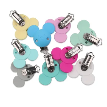 

TYRY.HU 1pc Silicone Pacifier Clip Ecofriendly Crafts Soother Holder Dummy Clips Adapters Attachments