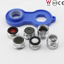 BrassFaucet адаптер к аэратору кран насадка, аэратор фильтр для ванной регулятор потока хромированная отделка 8л в минуту 3л/м Упаковка наборами