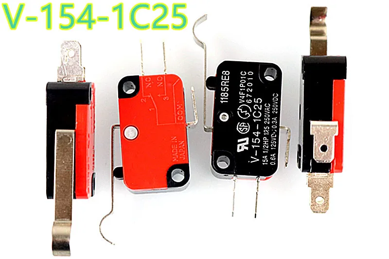 V 154 1C25 15A Micro Limit Switch Push Button SPDT Momentary Snap