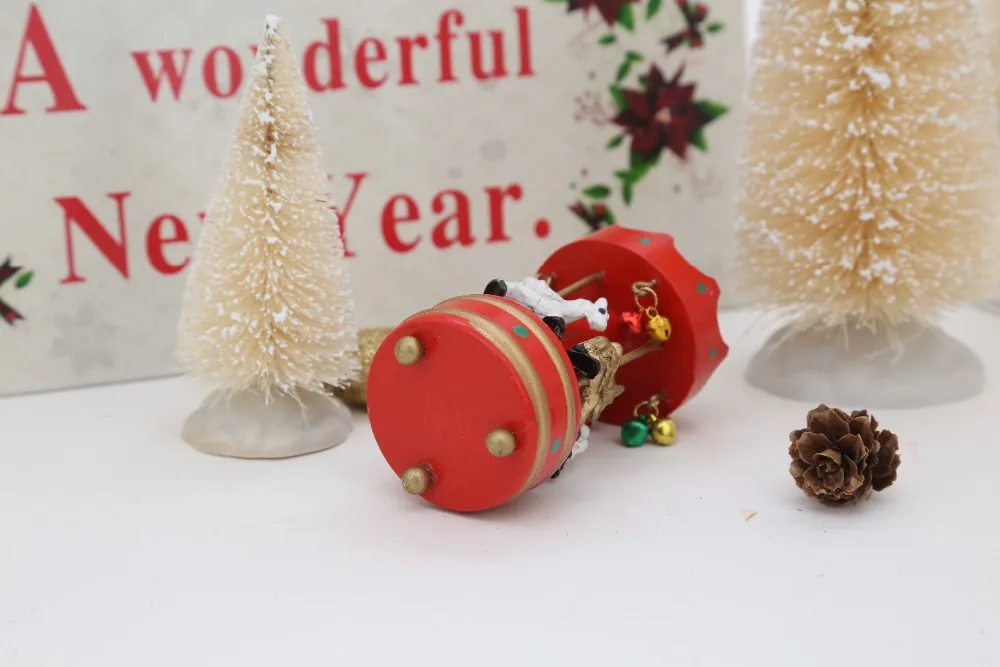 Рождественская деревянная музыкальная шкатулка, подвесные украшения для рождественской елки, ручная подвеска с подвеской в виде Скалки, праздничный Декор для дома