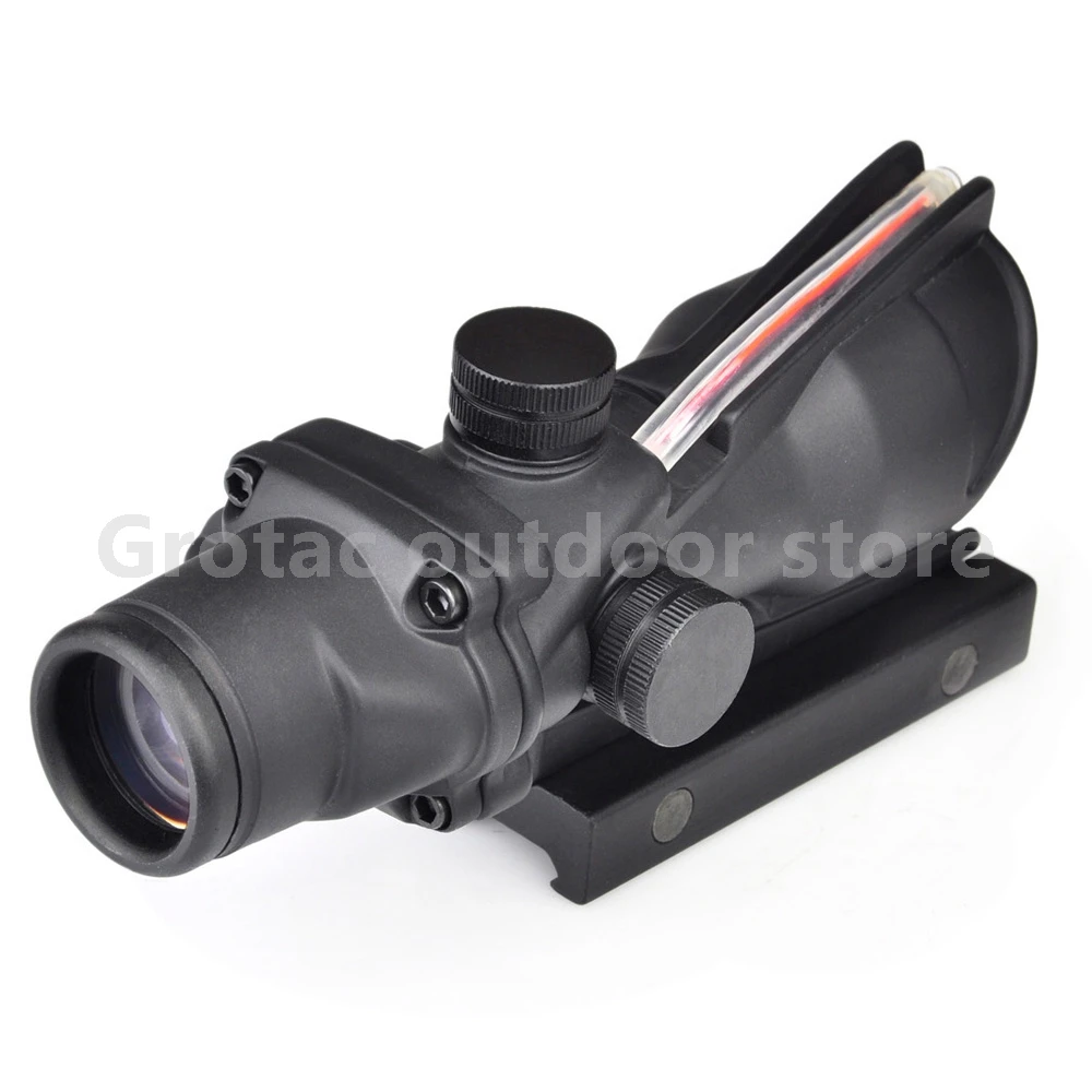 ACOG 4X32 волоконный источник красная подсветка область Пикатинни Тактическая
