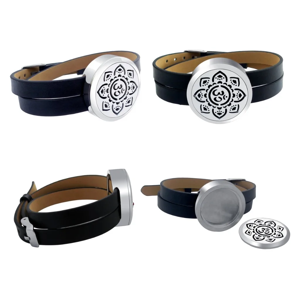 ZP-BS504-0 Diffuser Leather Locket Bracelet-5