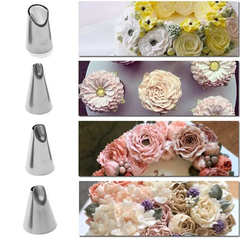 

5pc/set Cream Cupcake Decorating Tip Chrysanthemum mouth Stainless Steel Icing Piping Pastry Nozzles Cake tool