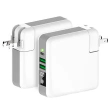Global Travel Power Bank -External Wall Charger Qi Wireless Super Charging Pad Compatible for MacBook/ iPhone/ Samsung Galaxy