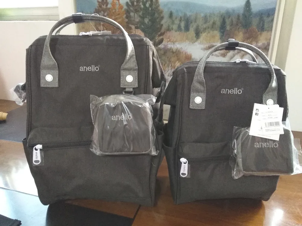Два размера на выбор, японские рюкзаки anello для подростков и студентов, женская двойная сумка через плечо, 14,15 дюймов, водонепроницаемый рюкзак для ноутбука