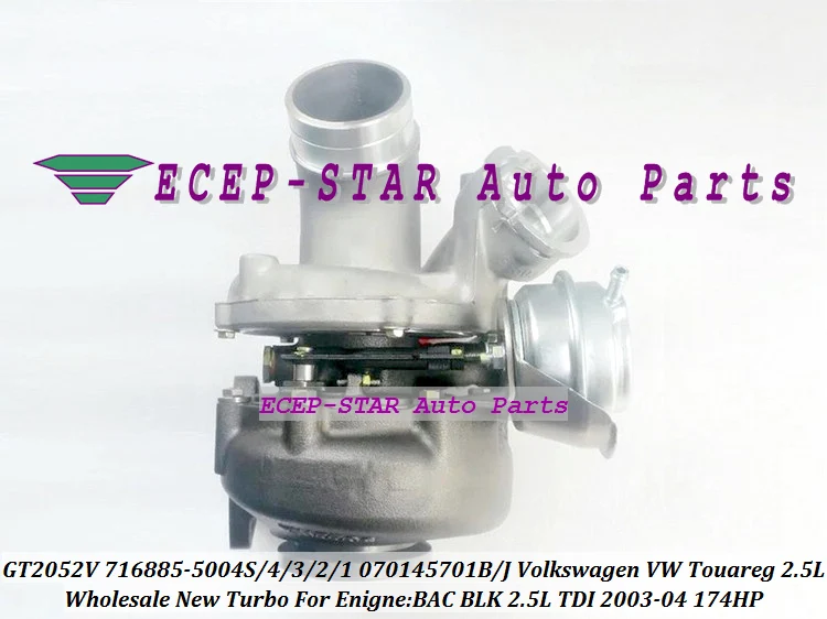 GT2052V 716885-5004S 716885 716885-0002 070145701B 070145701J Turbo For Volkswagen VW Touareg 2003-04 BAC BLK 2.5L TDI 174HP (2)