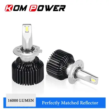 

KOM POWER Led H7 Car Headlight Bulbs 12V 6000K Bombillas Led H1 H8 H11 9005/HB3 9006/HB4 9012/HIR2 Auto Headlamp 16000LM
