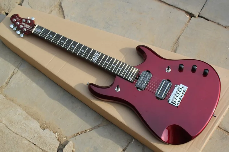

High quality Musicman JP electric guitar, Flame maple top john Petrucci signature music man Metallic red electric guitar-15-625