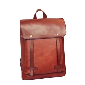 

Fashion High Quality British Style PU Leather Backpack Women's Vintage Travel Satchel Girl Laptop Rucksack Teenager School Bag