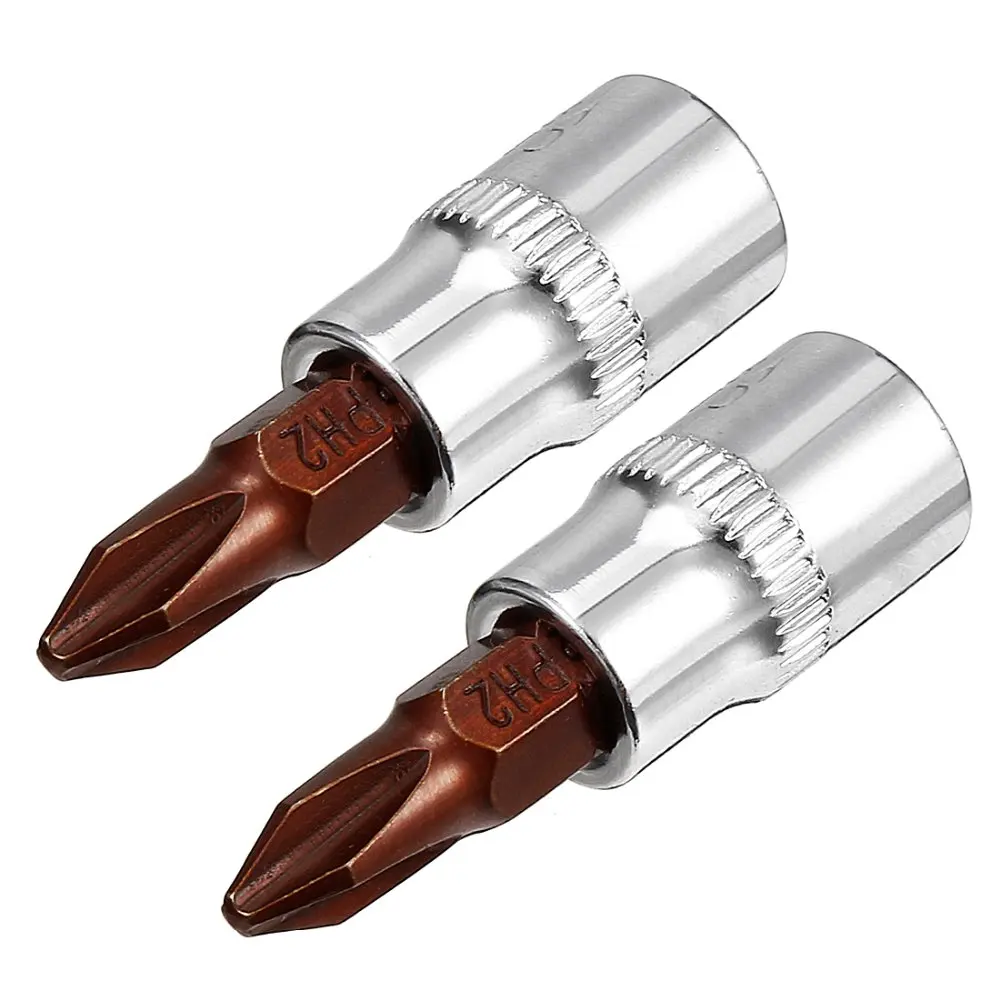 

UXCELL 2Pcs 1/4-Inch Drive PH2 Philips Bit Socket, S2 Steel for Superior Hardness Great Rust Resistant Hot Sale