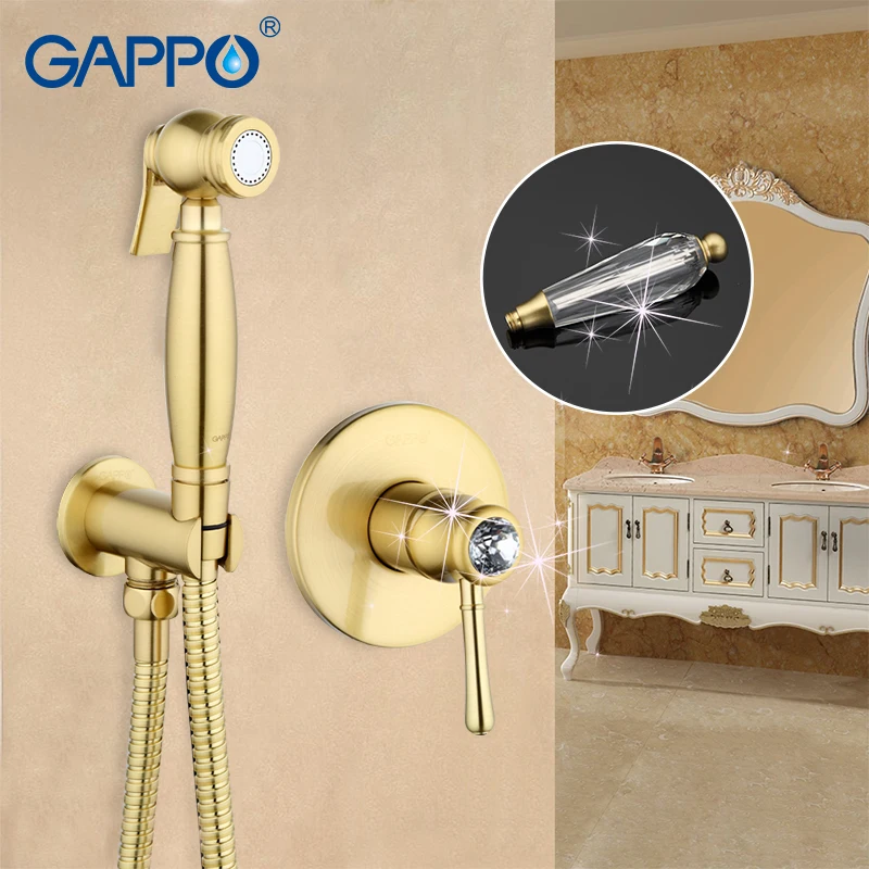 

Gappo Golden Crystal Bathroom bidet faucet muslim bidet shower toilet sprayer restroom mixer tap toilet washer tap mixerGA7297-4