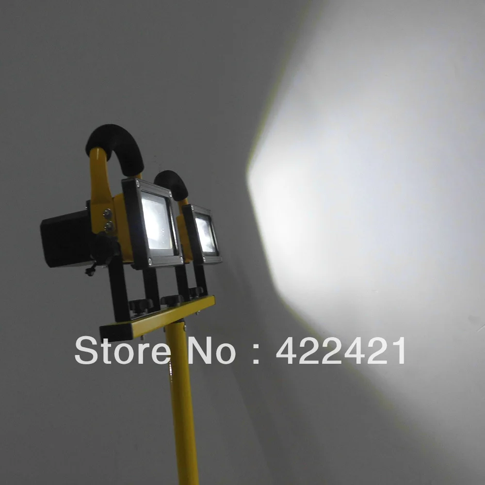 10 Вт * 2 светодиодный Рабочий СВЕТОДИОДНЫЙ свет штатив|portable rechargeable led light|portable