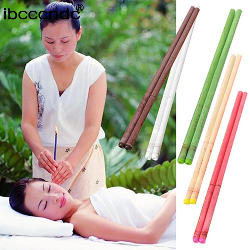 10 pcs/set Ear Candles Healthy Care Ear Treatment Ear Wax Removal Cleaner Ear Aromatherapy Treatment Therapy Random Color