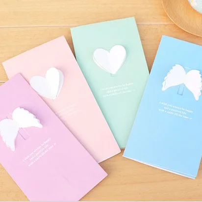 5 шт., креативные корейские стерео крылья ручной работы, поздравительные открытки на день рождения, открытки на день Святого Валентина